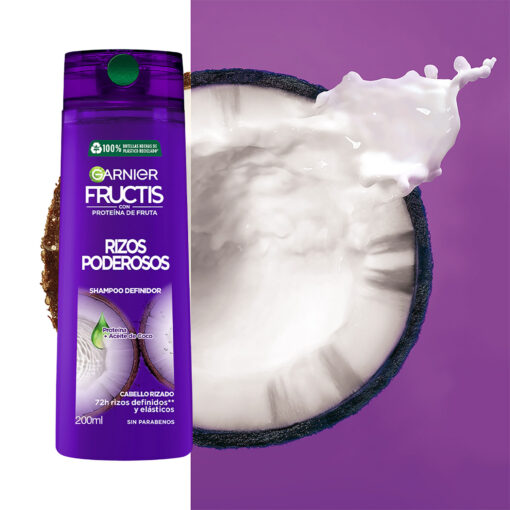 Shampoo Garnier Fructis Risos Poderosos X 200 Ml - Imagen 3