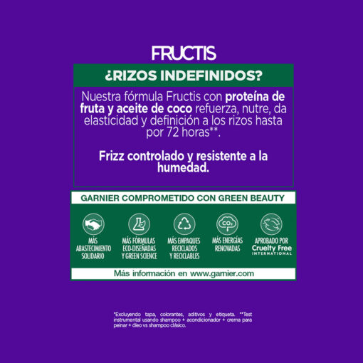 Shampoo Garnier Fructis Risos Poderosos X 200 Ml - Imagen 4