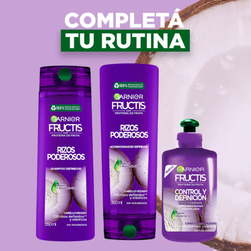 Shampoo Garnier Fructis Risos Poderosos X 200 Ml - Imagen 5