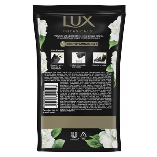 Jabón Líquido Repuesto Lux Botanicals Jazmín X 220 Ml - Imagen 2