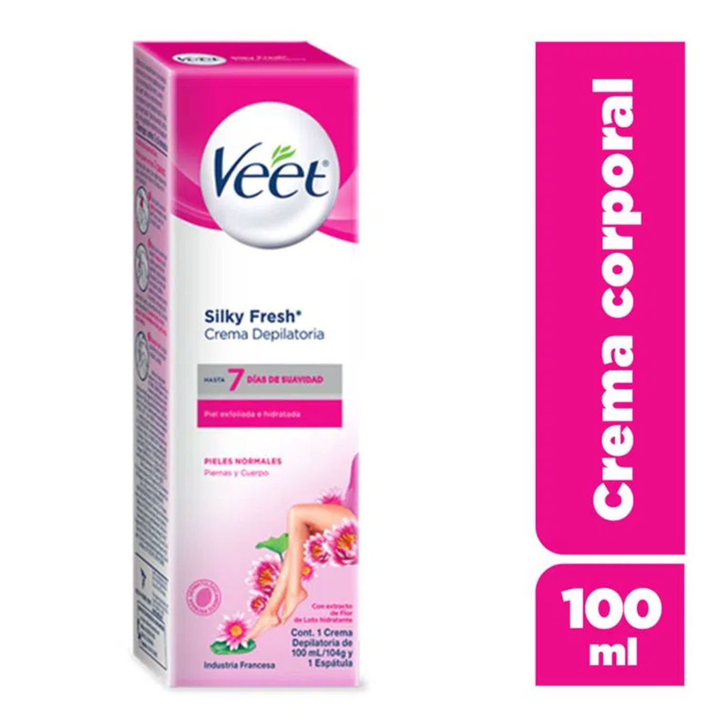 Crema Depilatoria Veet Slik & Fresh Piel Normal X 100 Ml - Imagen 3