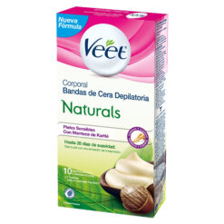 Banda Depilatoria Veet Naturals Piel Sensible X 10 u