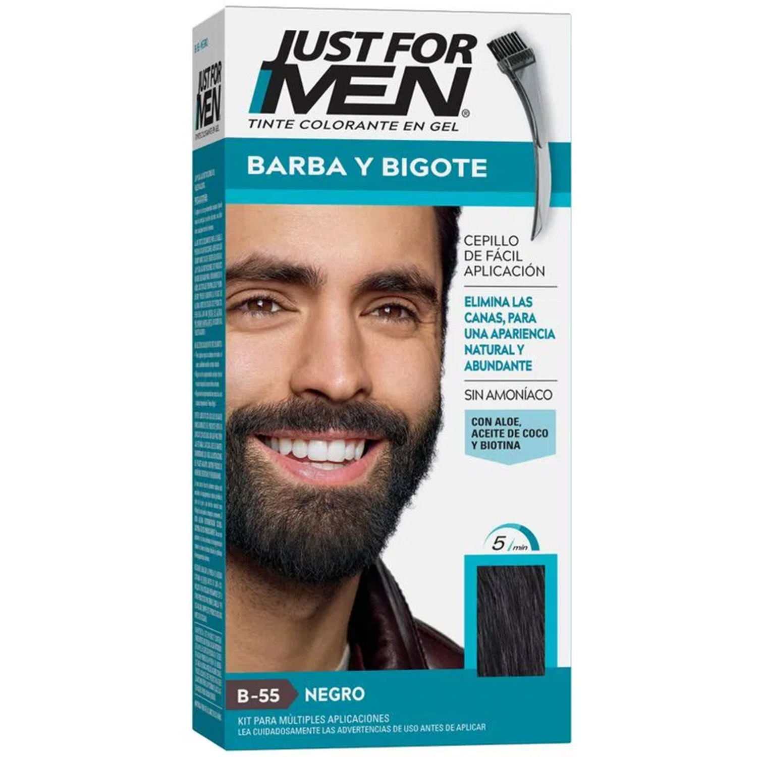 Tintura Colorante en Gel Just For Men NEGRO X 1 U