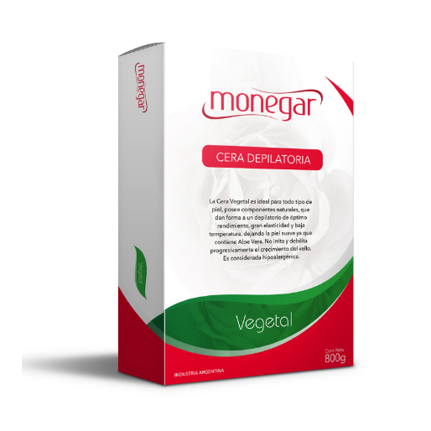 Cera Depilatoria en Bandeja Monegar Vegetal X 800 Gr
