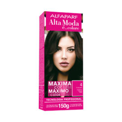 Kit de Tintura Alta Moda Máximo Color 4 Castaño Medio X 150 Gr