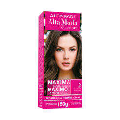 Kit de Tintura Alta Moda Máximo Color 6 Rubio Oscuro X 150 Gr
