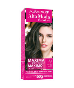 Kit de Tintura Alta Moda Máximo Color 6.1 Rubio Oscuro Ceniza X 150 Gr