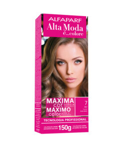 Kit de Tintura Alta Moda Máximo Color 7 Rubio Medio X 150 Gr