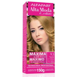 Kit de Tintura Alta Moda Máximo Color 9.3 Rubio Clarísimo Dorado X 150 Gr