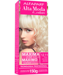 Kit de Tintura Alta Moda Máximo Color 12.11 Rubio Platino Ceniza Intenso X 150 Gr