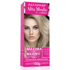 Kit de Tintura Alta Moda Máximo Color 11.01 Rubio Clarísimo Ceniza X 150 Gr
