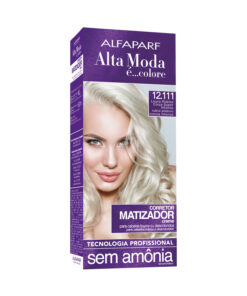 Kit de Tintura Alta Moda Máximo Color 12.111 Rubio Platino Ceniza Intenso Corrector Matizador X 150 Gr