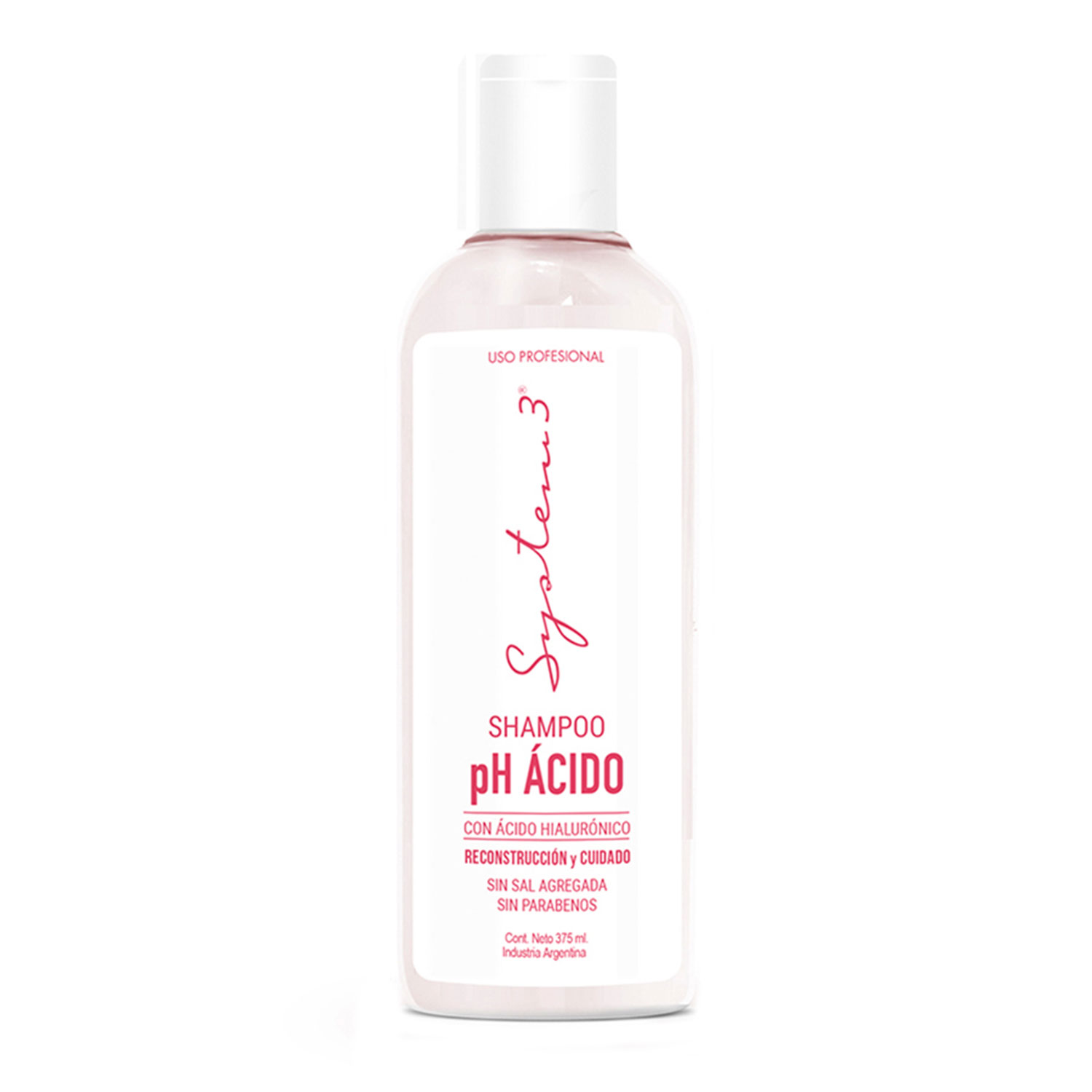 Shampoo System 3 PH Ácido Con Ácido Hialurónico X 375 Ml