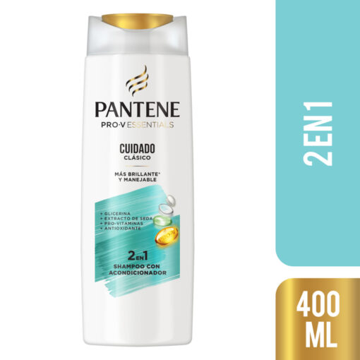 2 en 1 Shampoo con Acondicionador Pantene Pro-V Essentials Cuidado Clásico X 400 Ml - Imagen 3