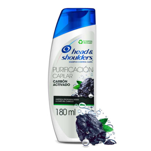 Shampoo Head & Shoulders Purificación Capilar Carbón Activado X 180 Ml - Imagen 2