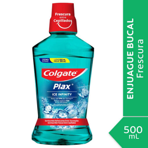 Enjuague Bucal Colgate Plax Ice Infinity X 500 Ml - Imagen 3