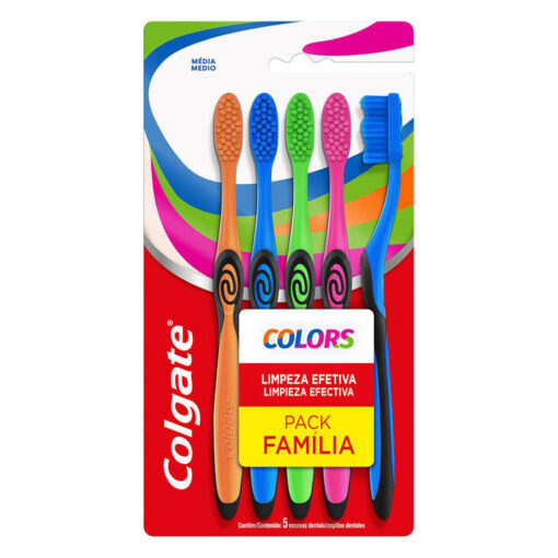 Cepillo de Dientes Colgate Colors Suave X 5 U