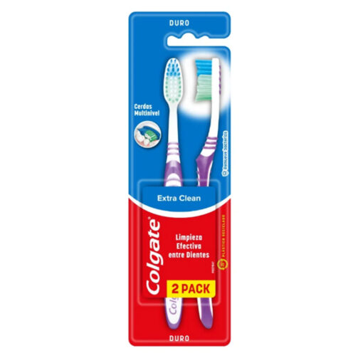 Cepillo de Dientes Colgate Extra Clean Duro X 2 U