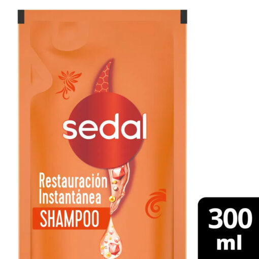Recarga Económica Shampoo Sedal Restauración Instantánea X 300 Ml - Imagen 3