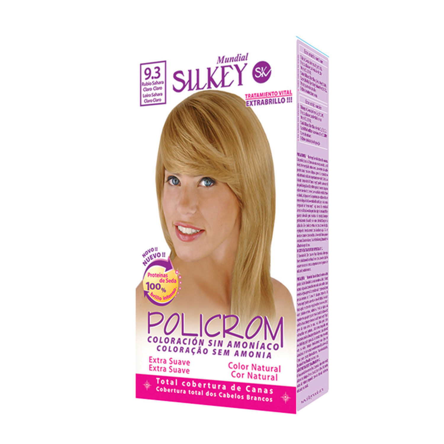 Tintura Permanente en Kit Silkey Policrom sin Amoníaco 9,3 X 1 U