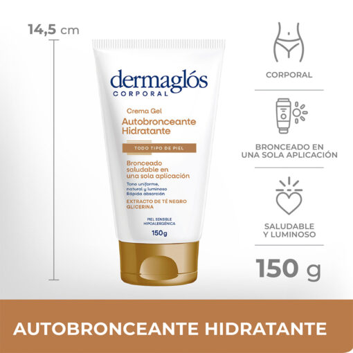 Crema Gel Autobronceante Dermaglós X 150 Gr - Imagen 4