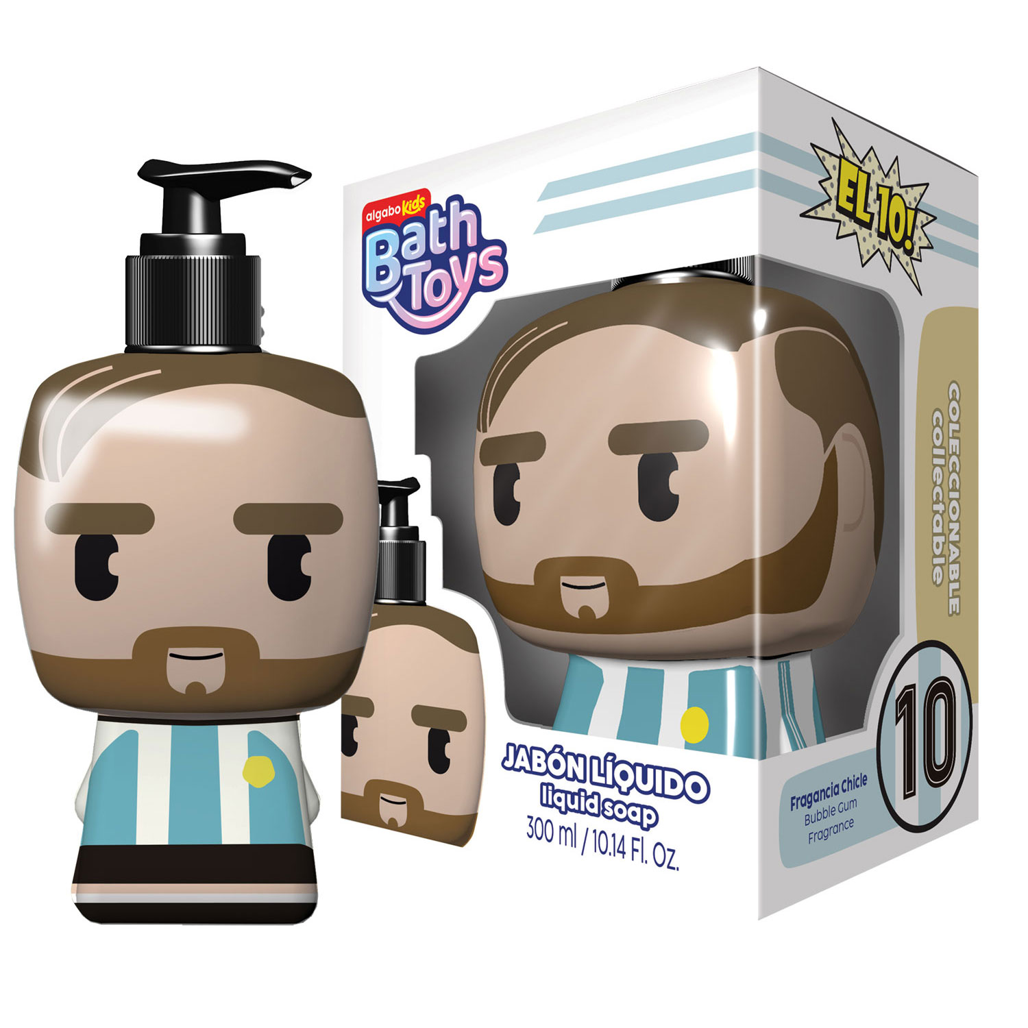 Jabón Líquido Algabo Kids El 10 Messi X 300 Ml