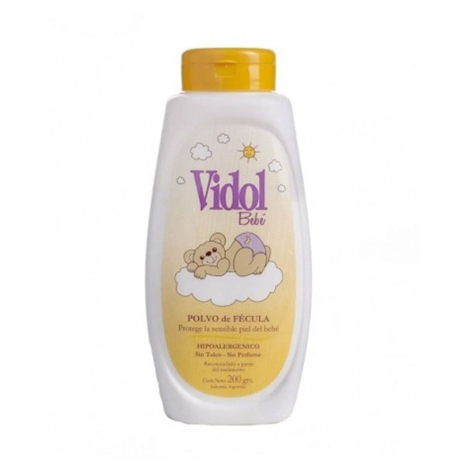 Polvo Fécula Talquera Vidol Bebé X 200 Gr