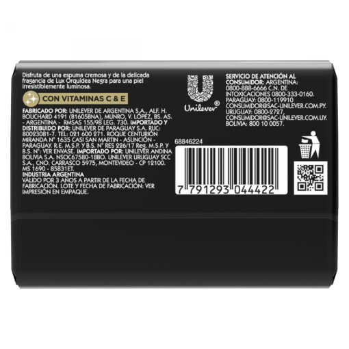 Jabón en Barra Lux Botanicals Orquídea Negra X 125 Gr - Imagen 2