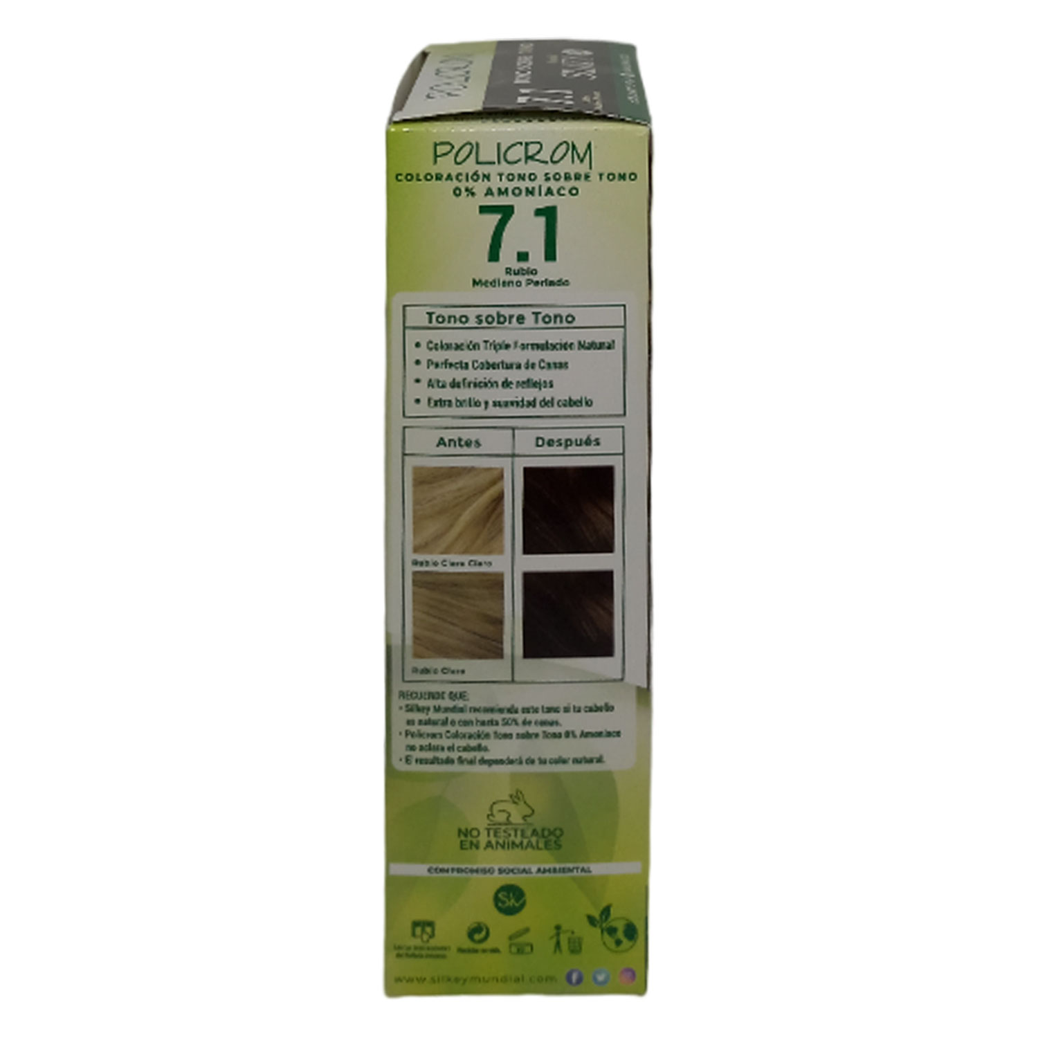 Tintura Permanente en Kit Silkey Policrom sin Amoníaco 7,1 X 1 U - Imagen 4