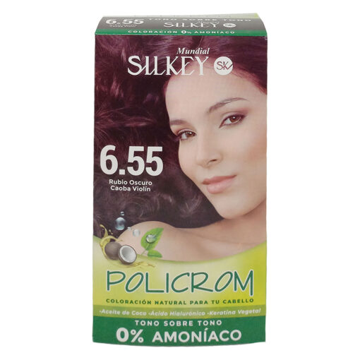 Tintura Permanente en Kit Silkey Policrom sin Amoníaco 6,55