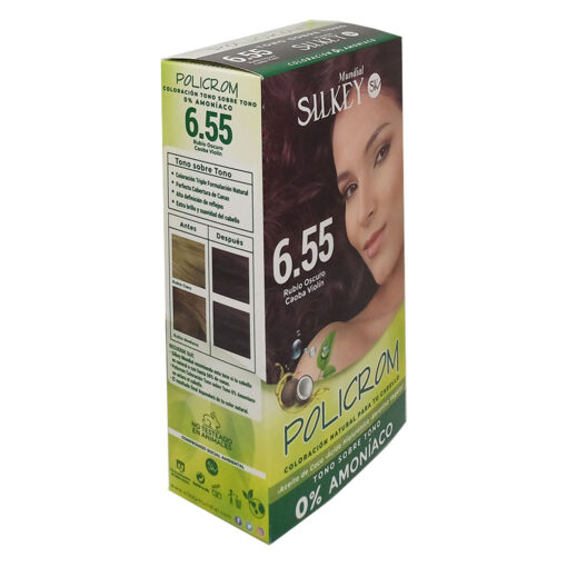 Tintura Permanente en Kit Silkey Policrom sin Amoníaco 6,55 - Imagen 2
