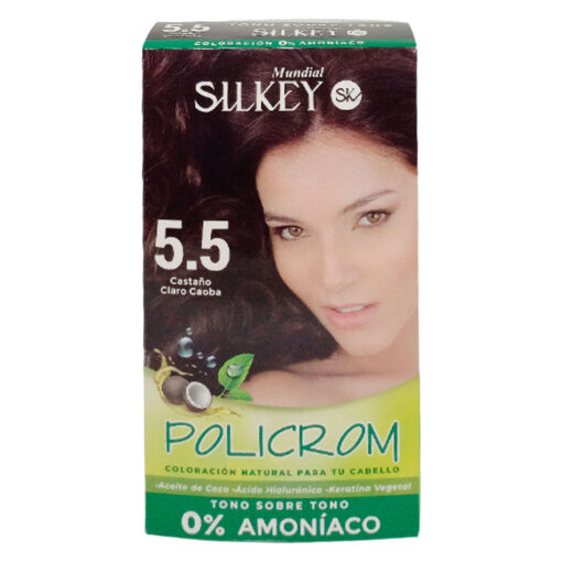 Tintura Permanente en Kit Silkey Policrom sin Amoníaco 5,5
