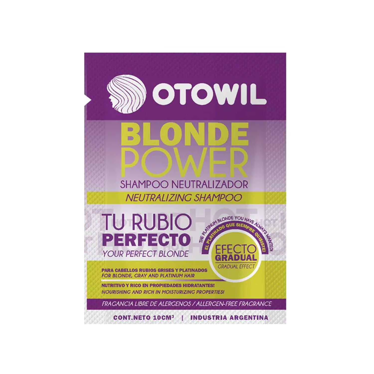 Shampoo Matizador en Sachet Otowil Blonde Power X 48 U