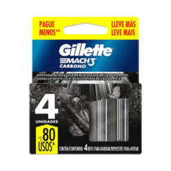 Repuestos para Afeitar Gillette Mach3 Carbono X 4 U