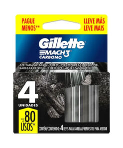 Repuestos para Afeitar Gillette Mach3 Carbono X 4 U