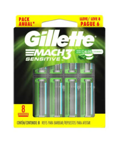 Repuesto de Afeitar Gillette Mach3 Sensitive X 8 U