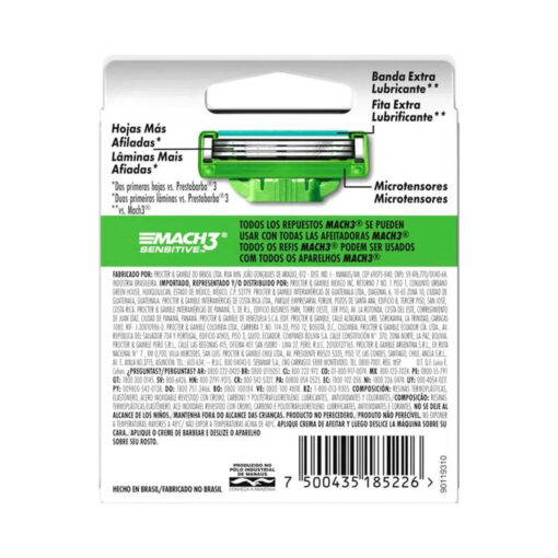 Repuesto de Afeitar Gillette Mach3 Sensitive X 8 U - Imagen 2