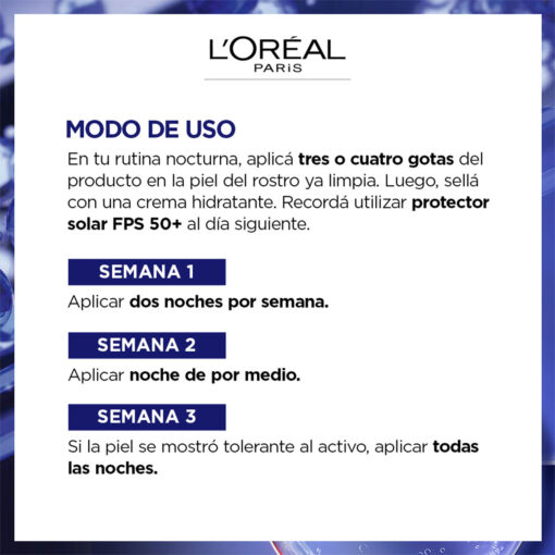 Serum de noche Loreal Revitalif Retinol X 30 Ml - Imagen 3