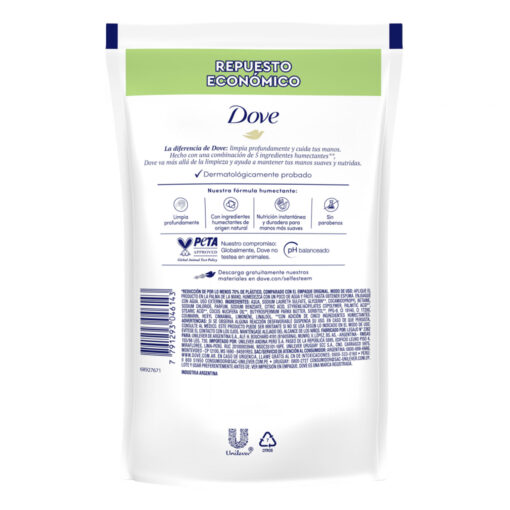 Repuesto Jabón Líquido Dove Cuidado Reconfortante X 220 Ml - Imagen 2