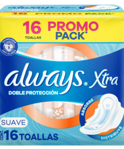 Toallitas Femeninas Always Xtra Doble Protección Suave X 16 U