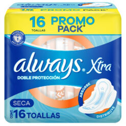 Toallitas Femeninas Always Xtra Doble Protección Seca X 16 U