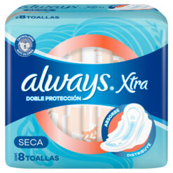 Toallitas Femeninas Always Xtra Doble Protección Seca X 8 U