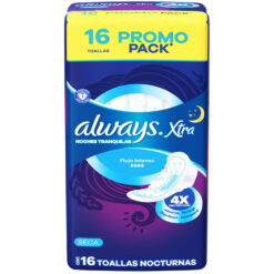 Toallitas Femeninas Always Xtra Nocturna Seca X 16 U