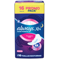 Toallitas Femeninas Always Xtra Nocturna Suave X 16 U