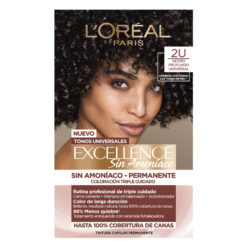 Kit Tintura Permanente Excellence Sin Amoniaco 2 Negro Profundo