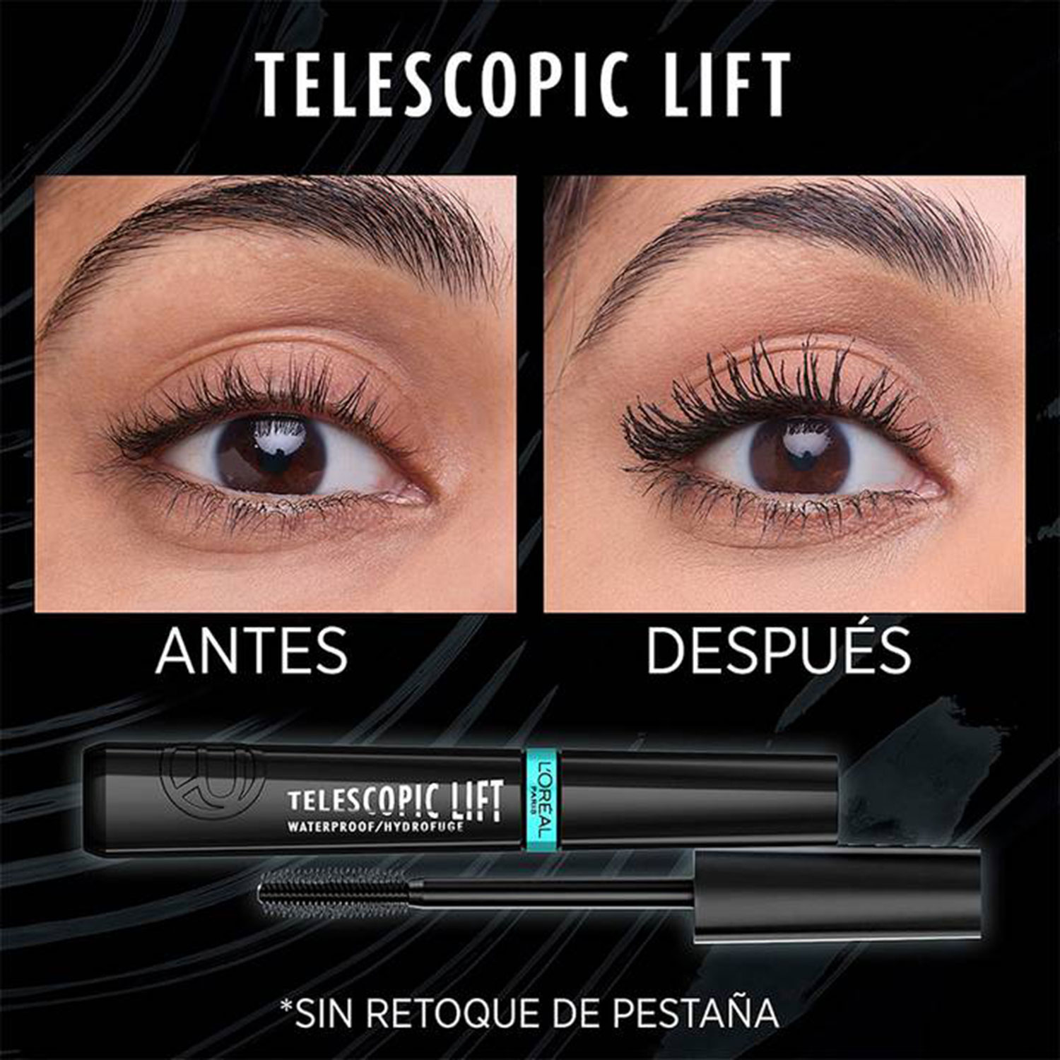 Máscara de Pestañas Loreal Telescopic Lift Waterproof X 1 U - Imagen 4