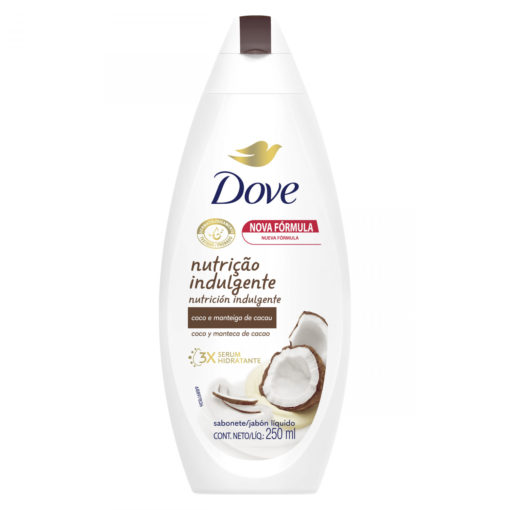 Jabón Líquido Dove Nutrición Indulgente Coco y Manteca de cacao X 250 Ml