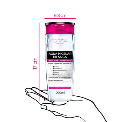 Agua Micelar L'Oreal Bifásica X 200 Ml - Imagen 2