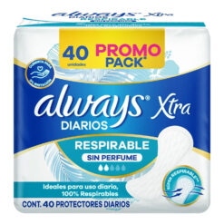 Protectores Diarios Always Loción Respirable X 40 U