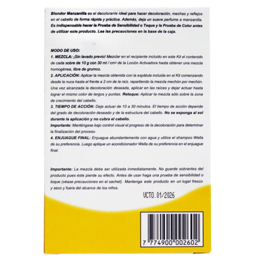 Kit Decolorante Wella Blondor Manzanilla - Imagen 4
